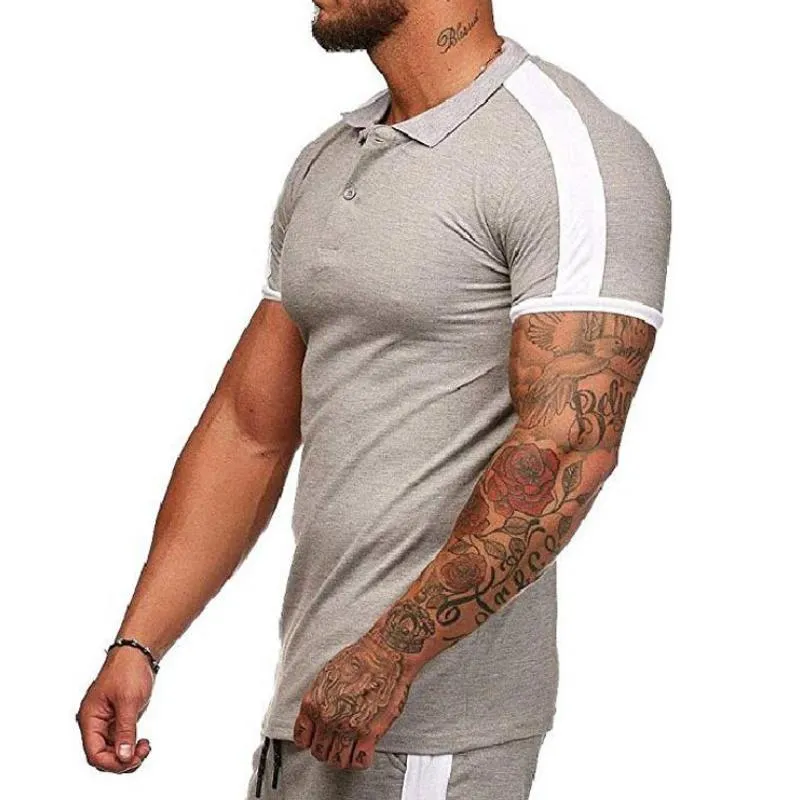 Men's Casual Colorblock Lapel Polo Shirt 66053544TO sold by Manly product image thumbnail 5