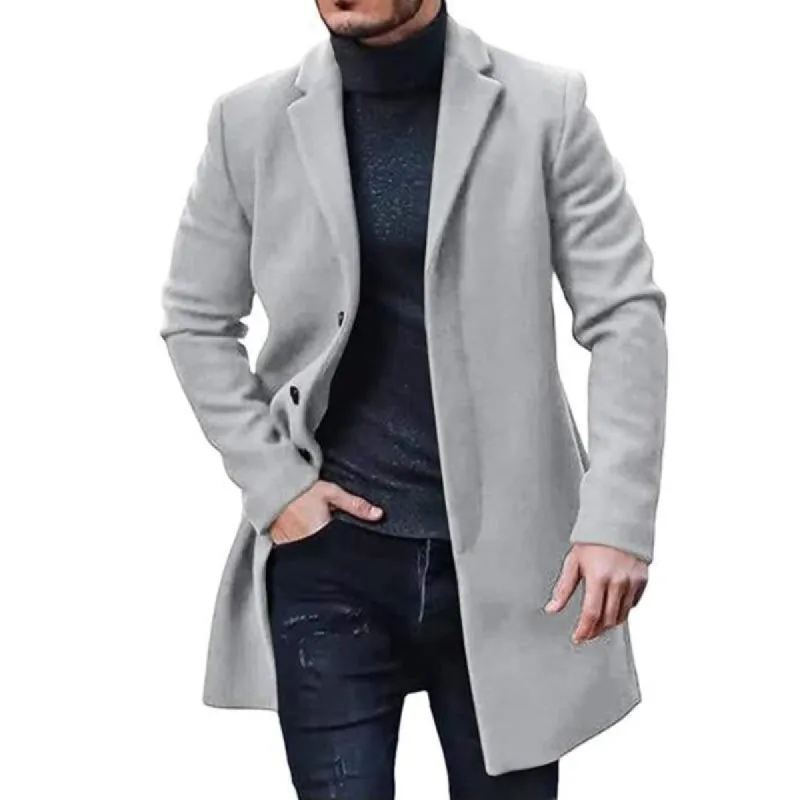 Men's Casual Solid Color Button Suit Collar Jacket Coat 56773535X sold by Manly