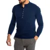 Men's Henley Collar Long Sleeve T-shirt 53006265Z sold by Manly