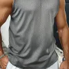 Men's Solid Color Sports Crew Neck Tank Top 80540106X sold by Manly