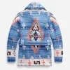 Men's Vintage Jacquard Shawl Collar Belted Mid-Length Cardigan 61288475Y sold by Manly