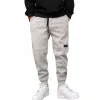 Men's Solid Loose Elastic Waist Casual Sports Pants 27370310Z sold by Manly