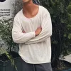 Men's Casual Cotton Blended Round Neck Loose Long Sleeve T-Shirt 16388446M sold by Manly