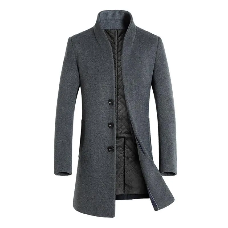 Men's Stand Collar Single Breasted Trench Coat 40108019X sold by Manly