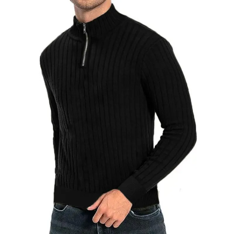 Men's Casual Vintage Turtleneck Zipper Sweater 44828442TO sold by Manly product image thumbnail 2
