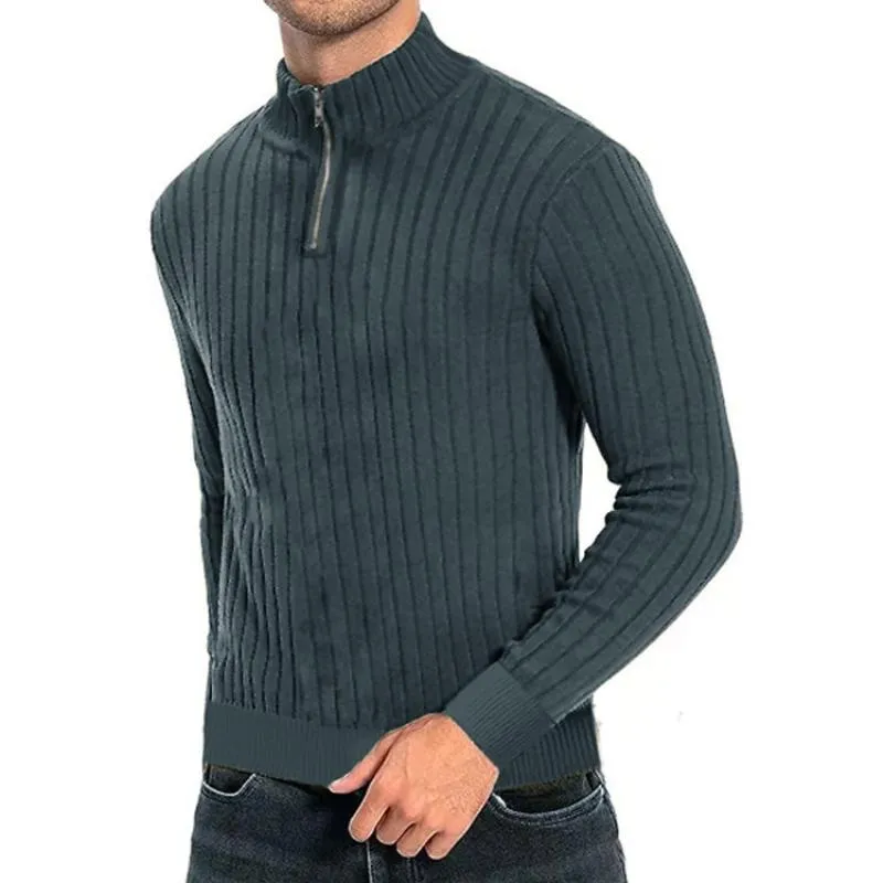 Men's Casual Vintage Turtleneck Zipper Sweater 44828442TO sold by Manly product image thumbnail 3