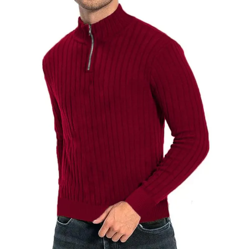 Men's Casual Vintage Turtleneck Zipper Sweater 44828442TO sold by Manly product image thumbnail 4