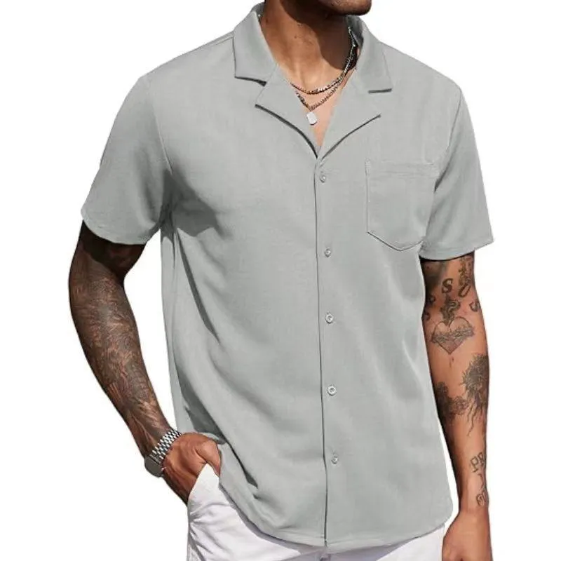Men's Buttoned Short Sleeve Cuban Beach Shirt 32086007X sold by Manly product image thumbnail 4
