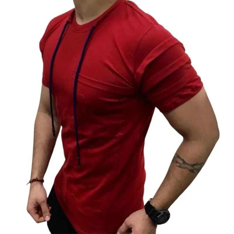 Men's Casual Pleated Short-sleeved T-shirt 96414850TO sold by Manly