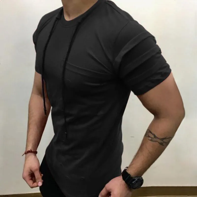 Men's Casual Pleated Short-sleeved T-shirt 96414850TO sold by Manly product image thumbnail 2