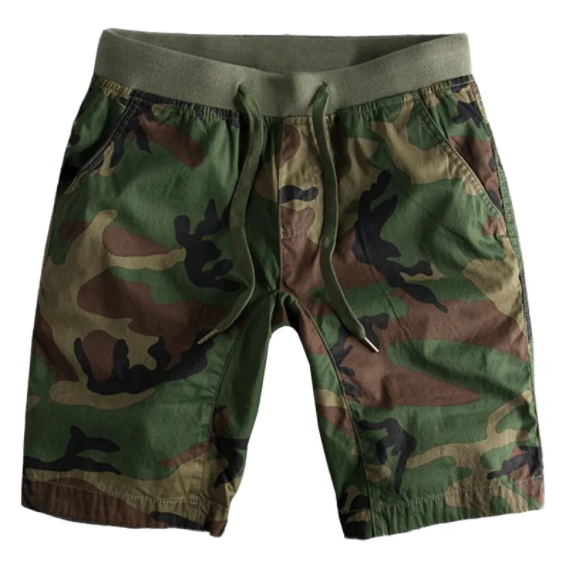 Men's Vintage Washed Distressed Cotton Camouflage Shorts 69047881M sold by Manly