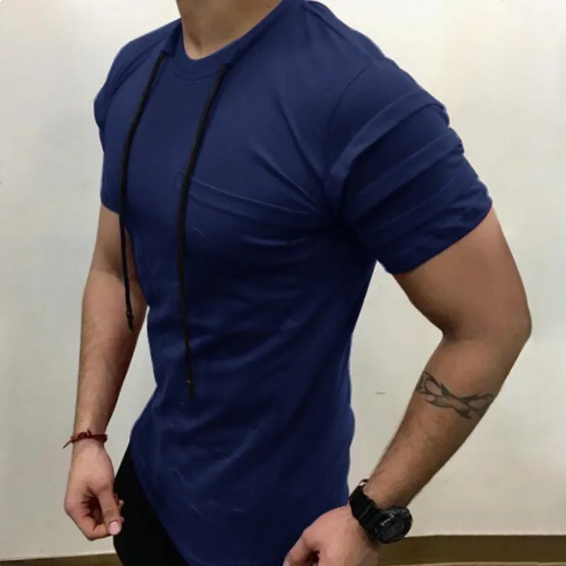 Men's Casual Pleated Short-sleeved T-shirt 96414850TO sold by Manly product image thumbnail 3