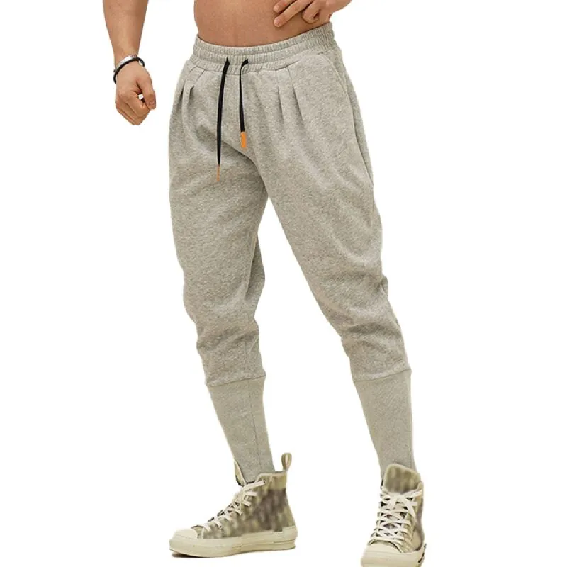 Men's Solid Elastic Waist Sports Fitness Pants 43202785Z sold by Manly