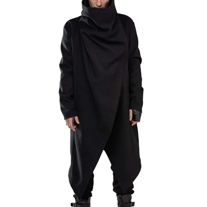 Men's Solid Gothic Style Pleated Long Sleeve Cape Coat 54287036Z sold by Manly