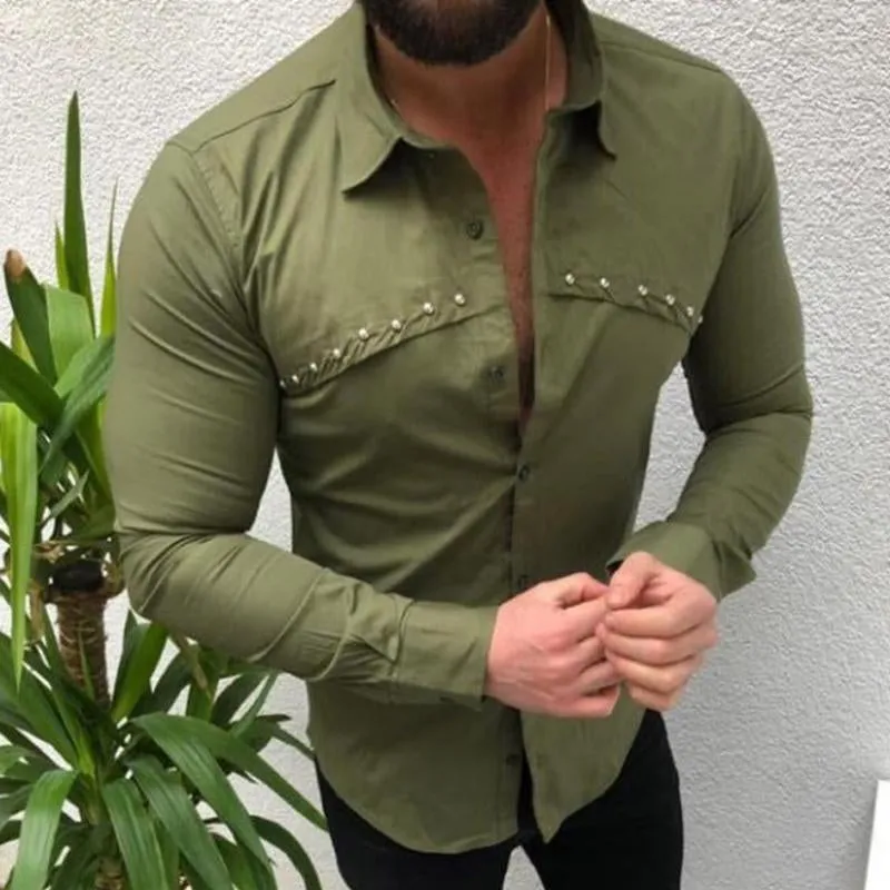 Men's Casual Plain Long Sleeve Shirt 75796591Y sold by Manly product image thumbnail 4