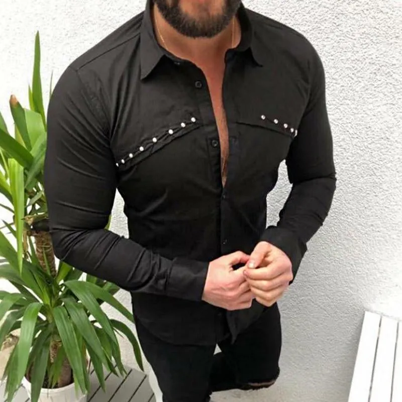 Men's Casual Plain Long Sleeve Shirt 75796591Y sold by Manly product image thumbnail 2