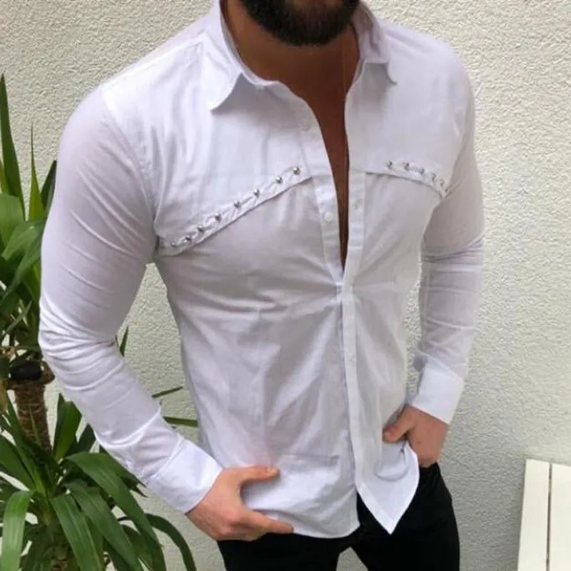 Men's Casual Plain Long Sleeve Shirt 75796591Y sold by Manly product image thumbnail 5