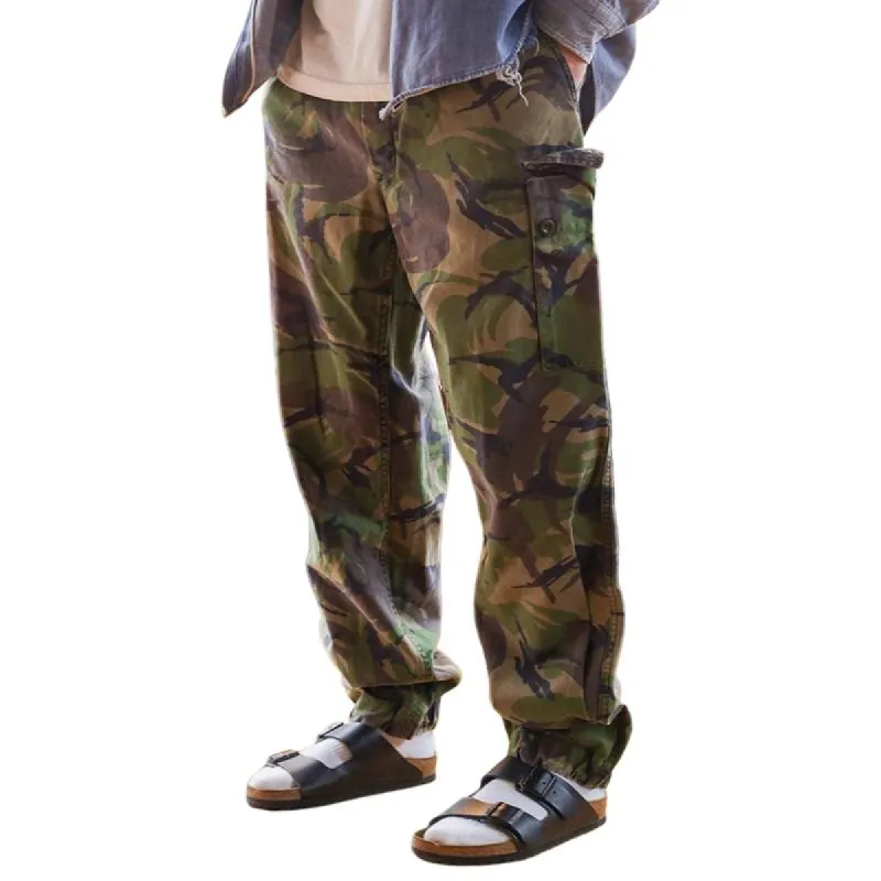 Men's Casual Retro Camouflage Large Pocket Straight Cargo Pants 63284599TO sold by Manly