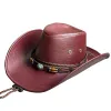 Men's Leather Western Cowboy Hat 09378026Y sold by Manly