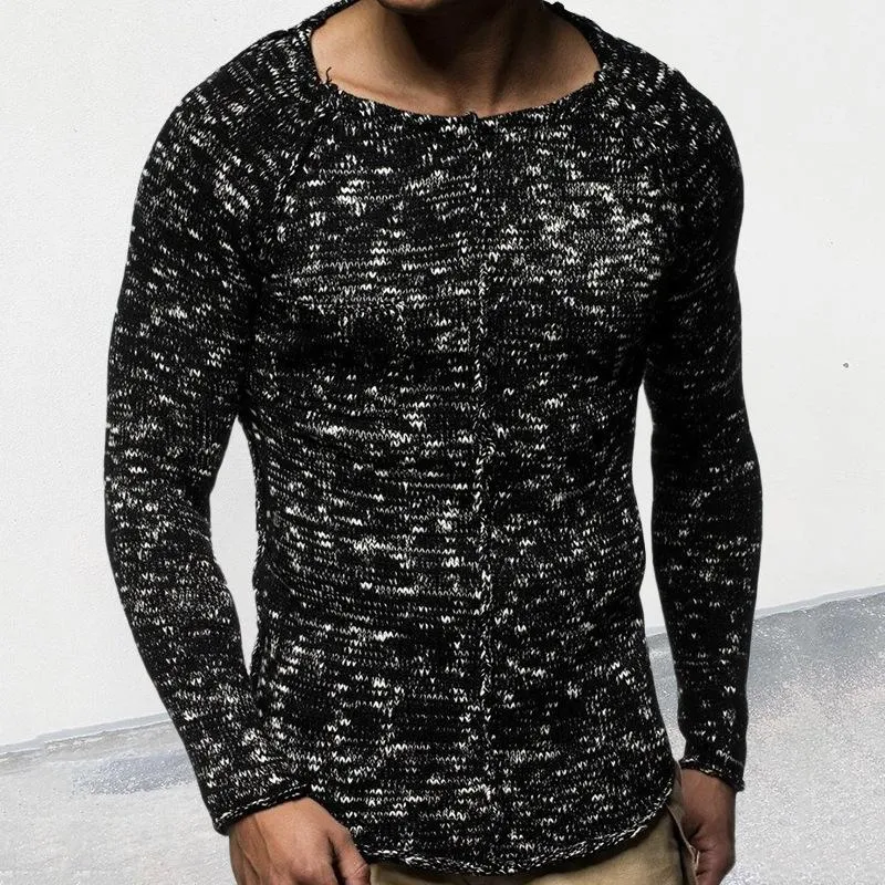 Men's Colorblock Round Neck Long Sleeve Knit Sweater 20621101Z sold by Manly product image thumbnail 2