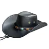 Men's Leather Western Cowboy Hat 09378026Y sold by Manly