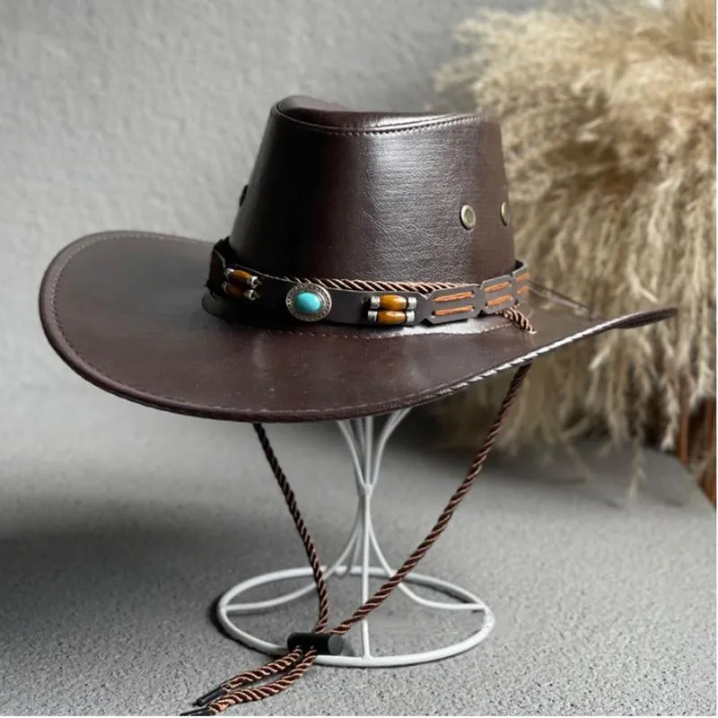 Men's Leather Western Cowboy Hat 09378026Y sold by Manly product image thumbnail 5
