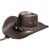 Men's Leather Western Cowboy Hat 09378026Y sold by Manly