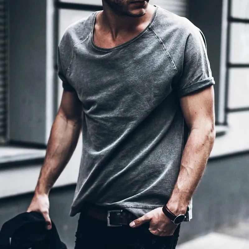 Men's Retro Casual Round Neck Short Sleeve T-Shirt 09059904TO sold by Manly product image thumbnail 2