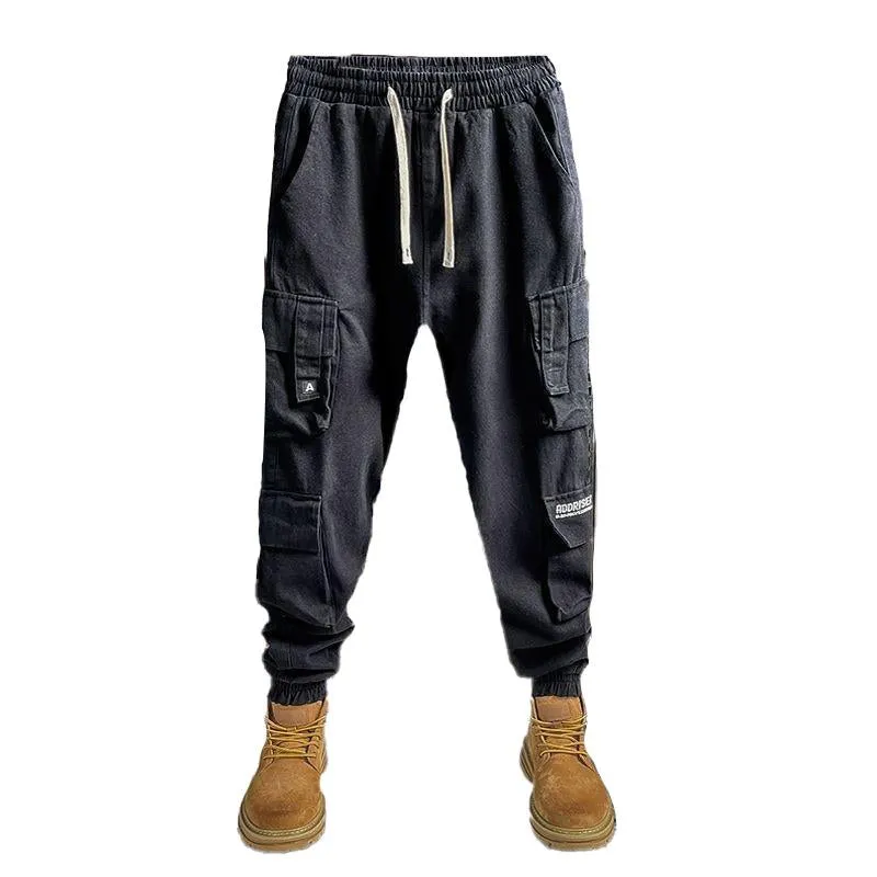Men's Casual Multi-Pocket Drawstring Cargo Pants 55874255Y sold by Manly product image thumbnail 2
