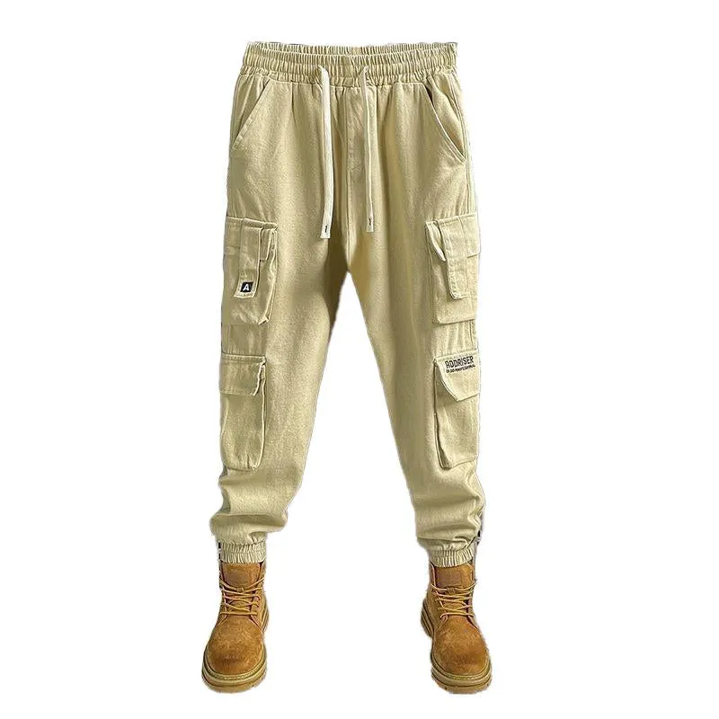 Men's Casual Multi-Pocket Drawstring Cargo Pants 55874255Y sold by Manly product image thumbnail 3