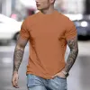 Men's Solid Color Round Neck Short Sleeve T-Shirt 88275508Y sold by Manly