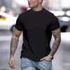 Men's Solid Color Round Neck Short Sleeve T-Shirt 88275508Y sold by Manly