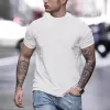 Men's Solid Color Round Neck Short Sleeve T-Shirt 88275508Y sold by Manly