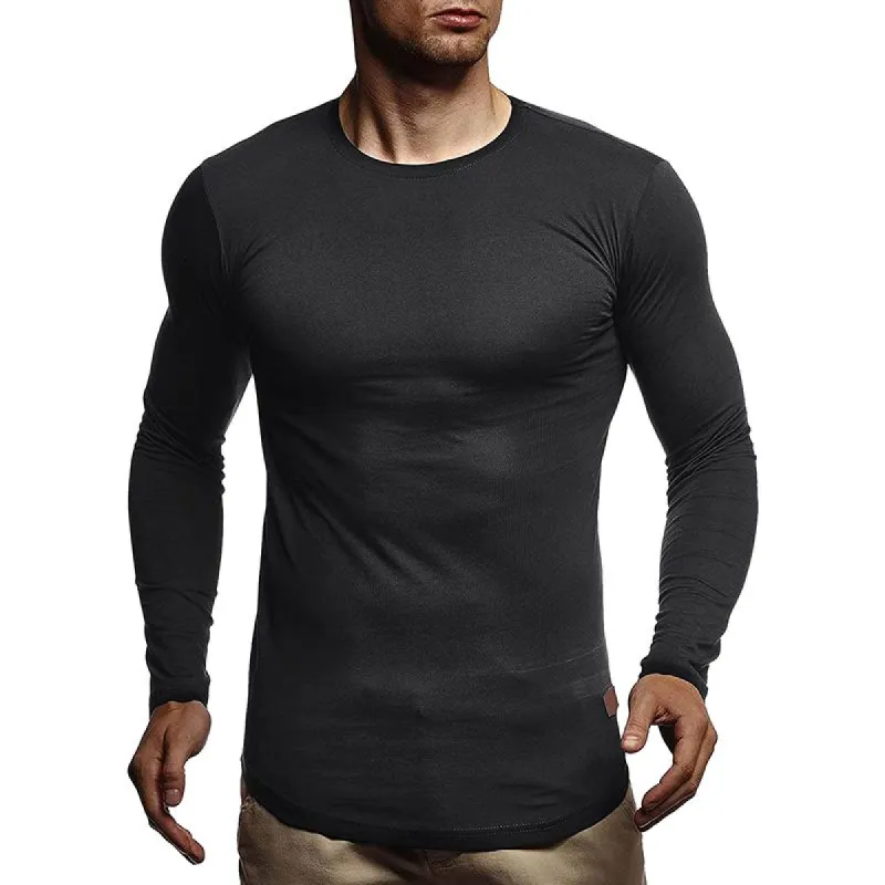 Men's Crew Neck Long Sleeve Slim T-shirt 67832531Z sold by Manly