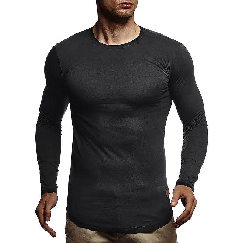 Men's Crew Neck Long Sleeve Slim T-shirt 67832531Z sold by Manly