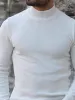 White Versatile Turtleneck Knitted Pullover Sweater 56332429D sold by Manly