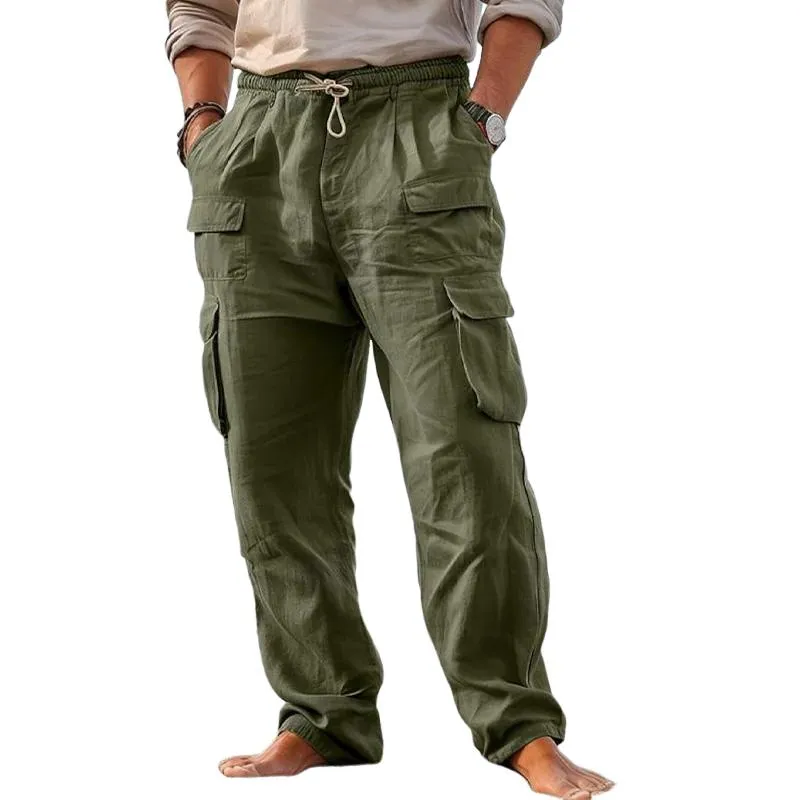Men's Casual Multi-Pocket Drawstring Cagro Pants 27274721Y sold by Manly