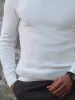 White Versatile Turtleneck Knitted Pullover Sweater 56332429D sold by Manly