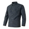 Men's Casual Outdoor Quick-Drying Multi-pocket Loose Long-Sleeved Shirt 64432832M sold by Manly
