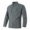 Men's Casual Outdoor Quick-Drying Multi-pocket Loose Long-Sleeved Shirt 64432832M sold by Manly