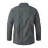 Men's Casual Outdoor Quick-Drying Multi-pocket Loose Long-Sleeved Shirt 64432832M sold by Manly
