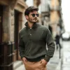 Men's Casual Turtleneck Button Loose Knit Pullover Sweater 07083126M sold by Manly