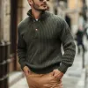 Men's Casual Turtleneck Button Loose Knit Pullover Sweater 07083126M sold by Manly