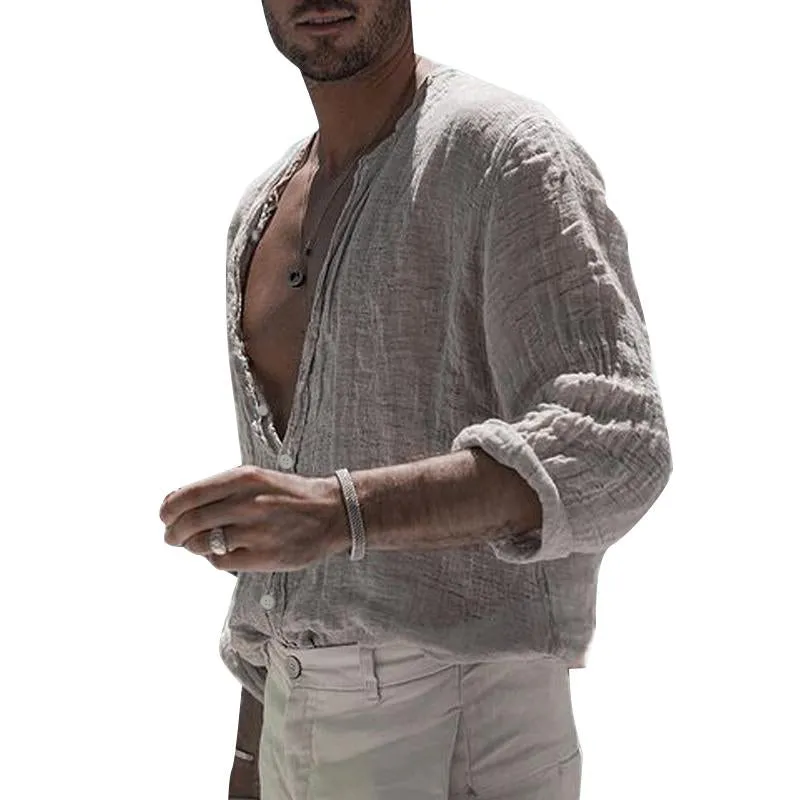 Men's Casual Solid Color Long Sleeve Shirt 71051429Y sold by Manly product image thumbnail 4