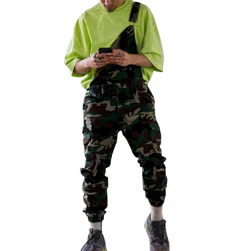 Men Casual Camouflage Cargo Overalls 08953034Y sold by Manly