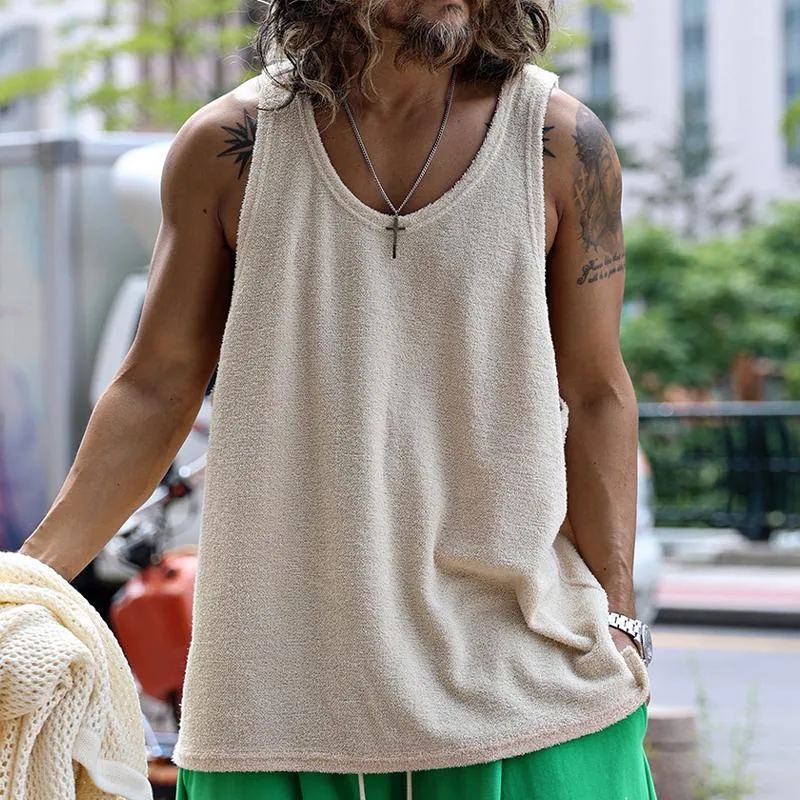 【CLEARANCE】Men's Casual Round Neck Solid Color Tank Top 15988785X sold by Manly product image thumbnail 5