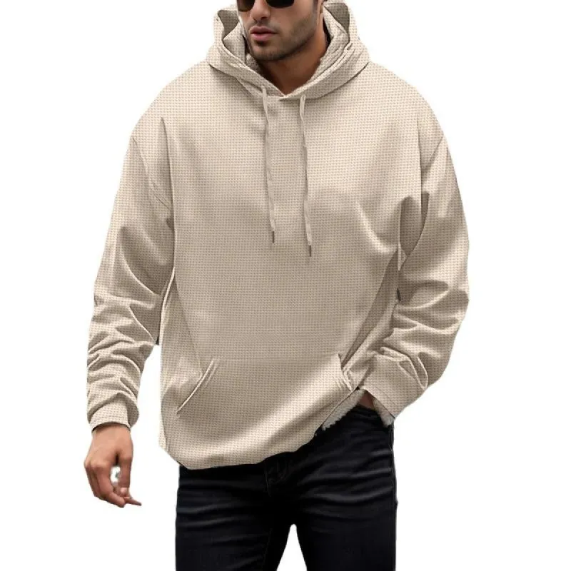 Men's Drawstring Solid Color Loose Casual Hoodie 86682888X sold by Manly