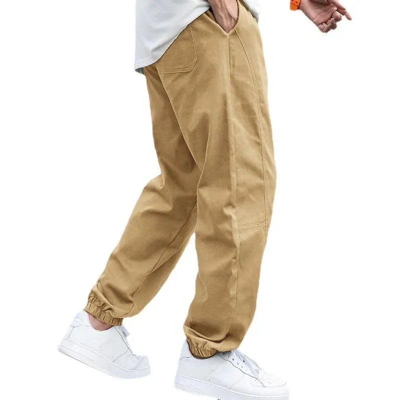 Men's Solid Color Workwear Casual Trousers 49998346TO sold by Manly