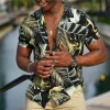 Men's Casual Beach Lapel Print Shirt 19133465TO sold by Manly