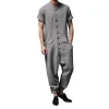 Men's Casual Cotton Linen Straight Slim Elastic Waist Shorts 39500946M sold by Manly